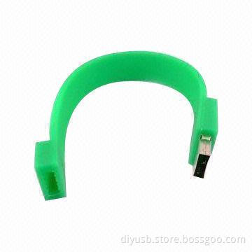Promotional Wrist USB 2.0 Flash Drive with up to 32GB Memory Capacity and 10Mbps Reading Speed